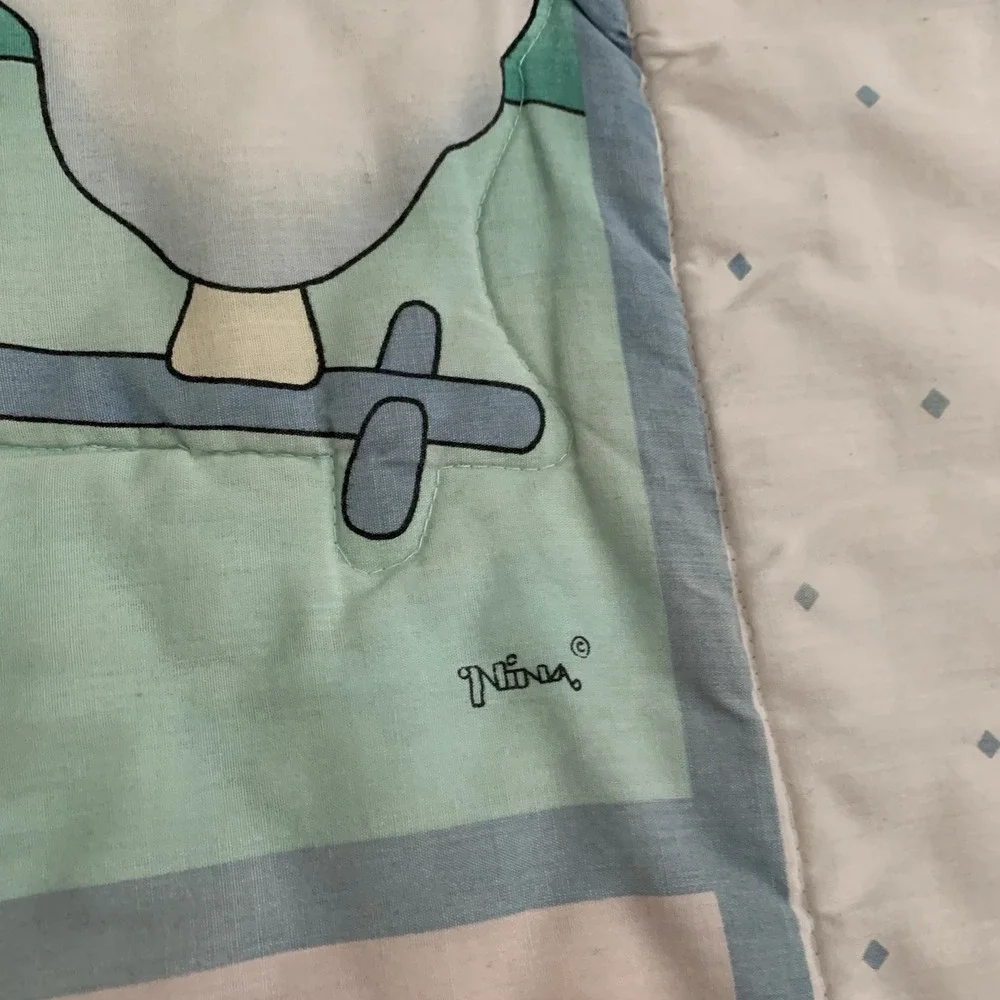 VTG 90s Daisy Kingdom Honey Bunny Crib‎ Comforter With Valance